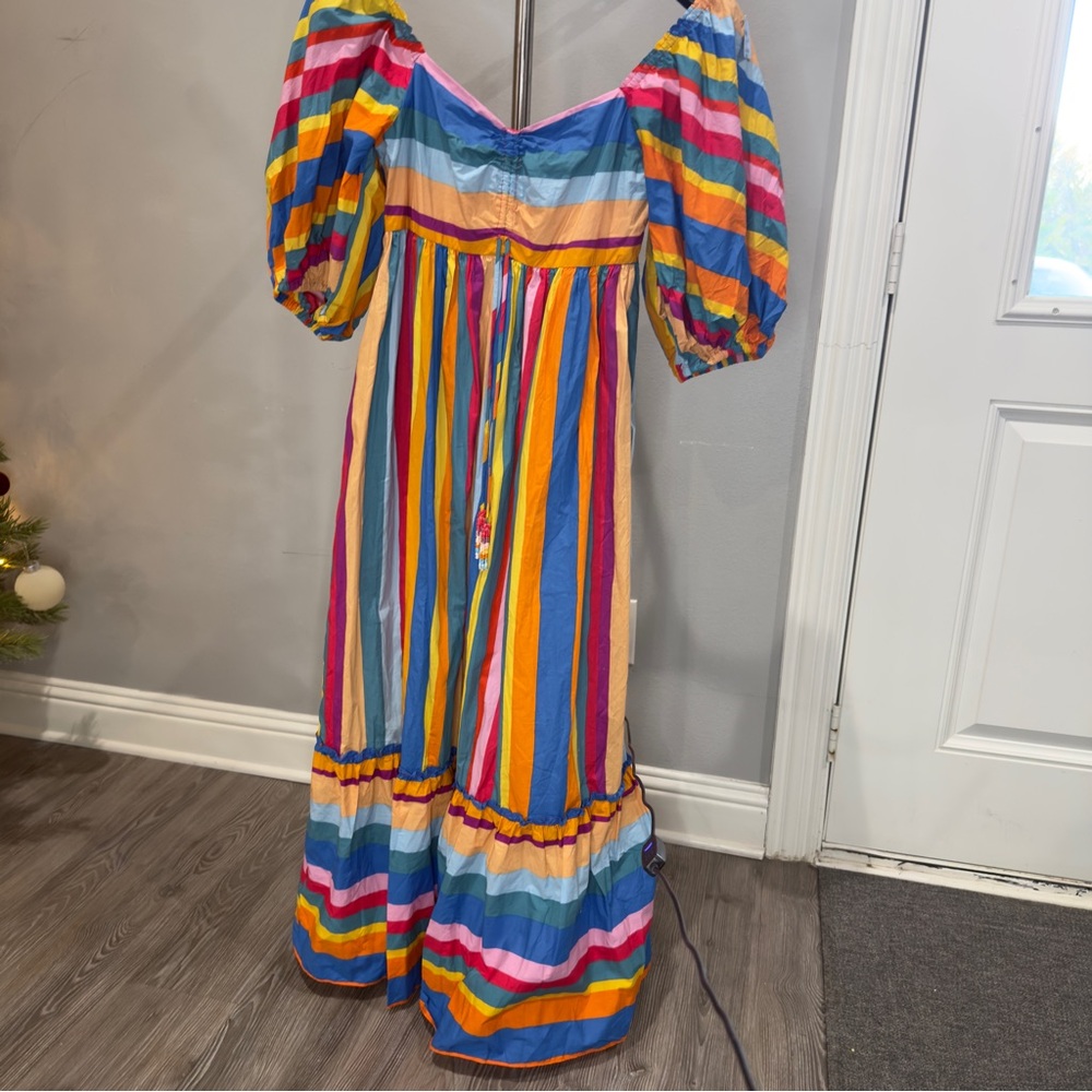 FARM Rio – Striped Scarf Maxi Ruffled Dress
Retail: $265
Size: Small
